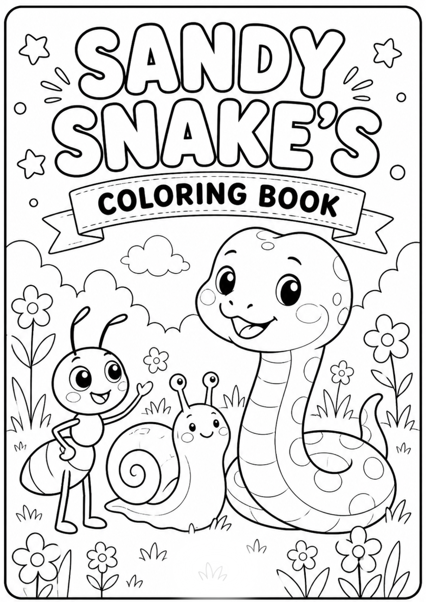 Sandy Snake Colouring Book | Digital Download