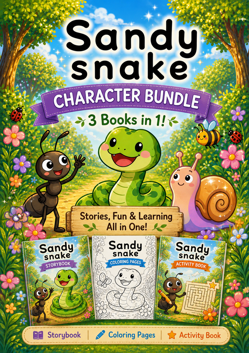 Sandy Snake Character Bundle | Digital Download